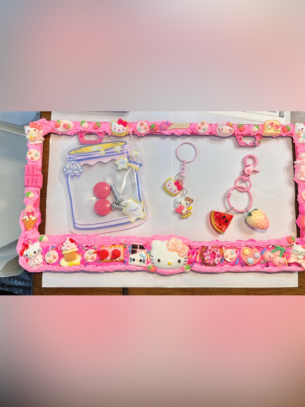 Custom whit me your License Plate Frame Kawaii !!!! - Picture 6 of 10
